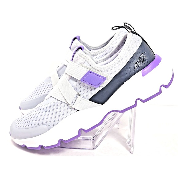Avia Women's Gray And Purple Slip On Sneakers Memory Foam Size 10 - Picture 3 of 11